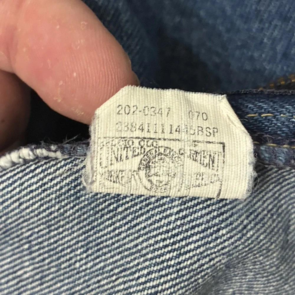 Vintage 70s Lee Riders Denim Jeans Men 28x30 Union Made In USA Talon 42 Bootcut